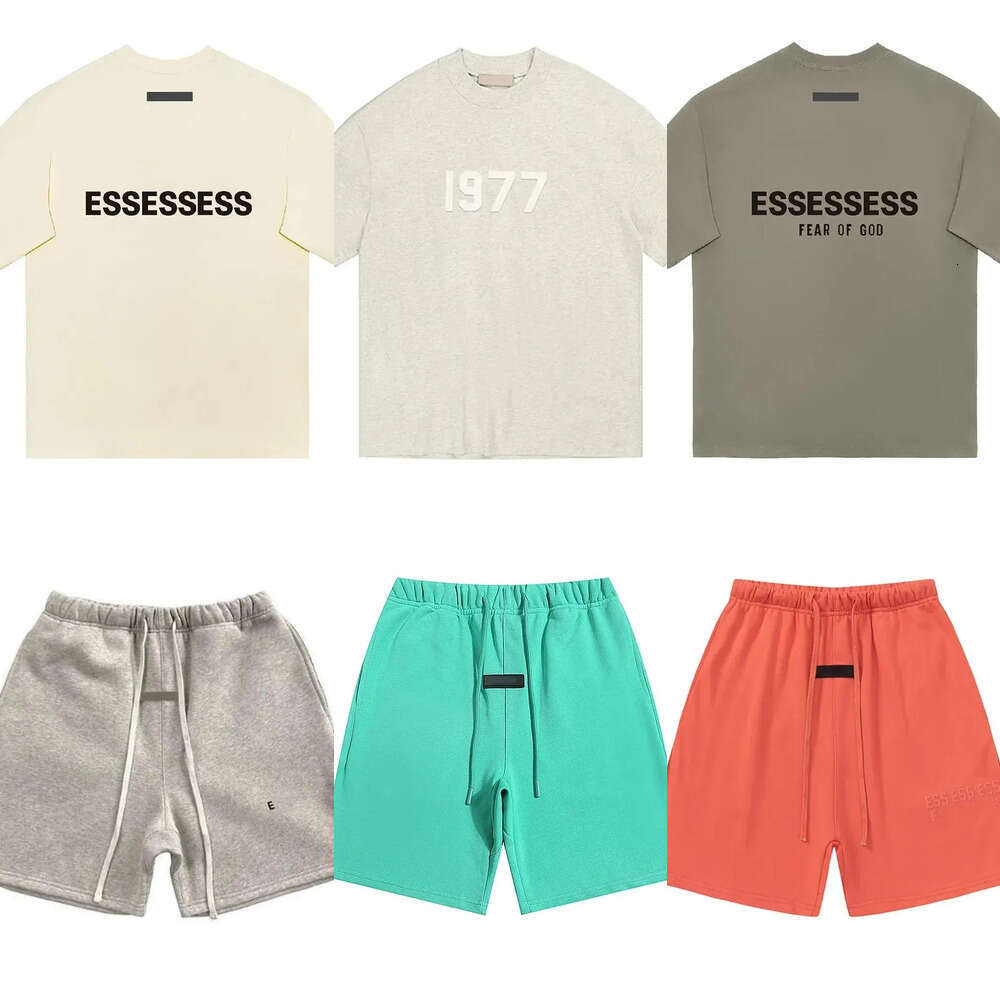 Fear Of Good Trendy Couple Outfits Printed essentials Tshirt Cotton High Quality Round Neck Tee Tops Essantial Streetwear Mens Womens Designer Essentiasshirts 741