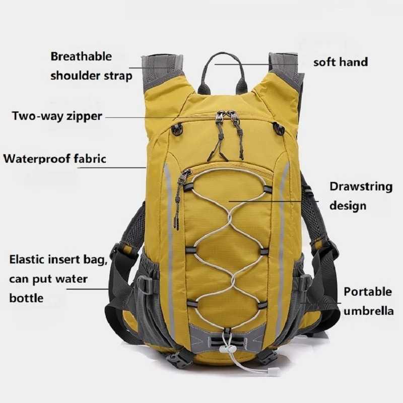 Outdoor lightweight portable backpack hiking bag 20L cycling backpack waterproof mens womens Camping off-road bags rucksack W250603