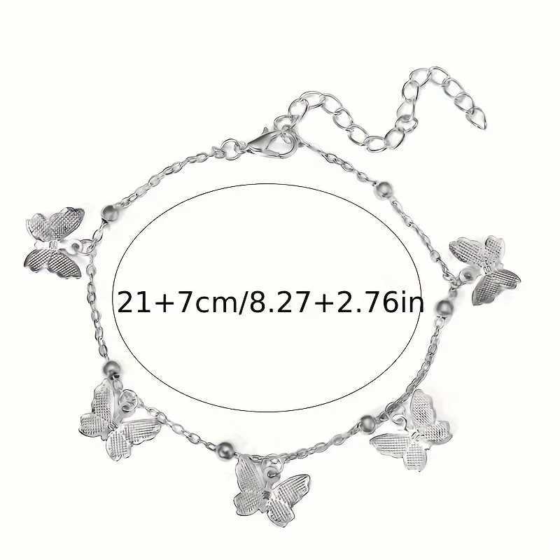 Minimalist Metal Butterfly Pendant Ankle Chain Bohemian Gold Color Anklets Womens Summer Beach Foot Chain Sexy Body Jewelry W250604