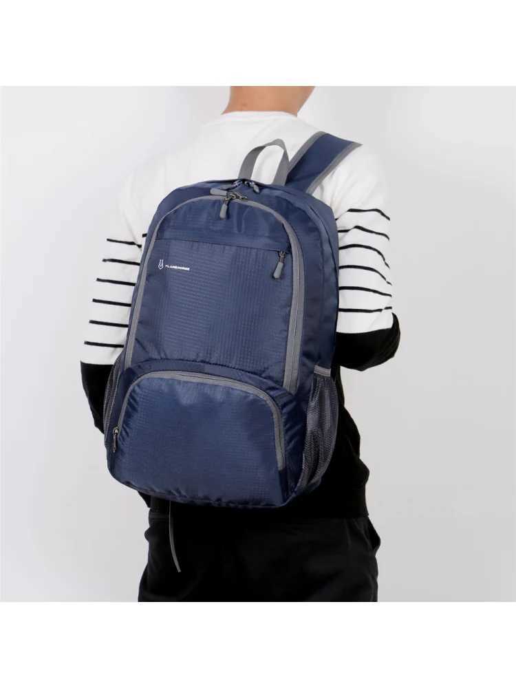 Large Capacity Nylon Backpack Lightweight Foldable Backpack Men Women Waterproof Packable Backpack Travel Camping Hiking Daypack W250603