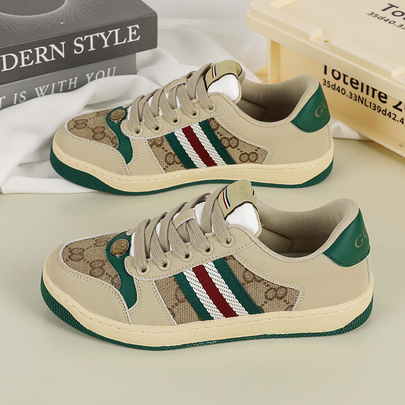 Casual Trainers Shoe Womens Sneakers Classic Designer Shoes Bright Leather Nylon Outdoor Shoes Comfortable Breathable Running Shoes Mesh Mens KQ6731 S