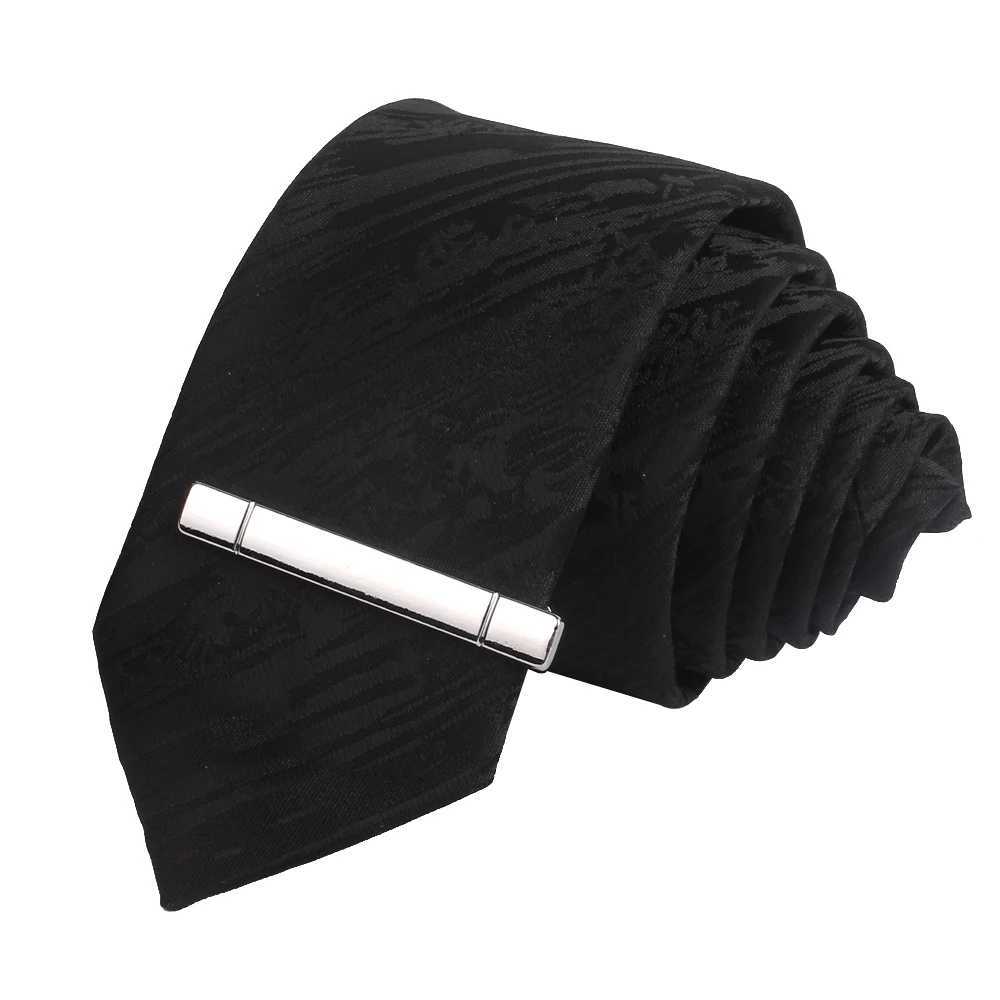 New Silvery Tie Clip For Men Classic Meter Tie Clips Alloy Tie Bar Quality Enamel Tie Collar Pin Crystal Business Corbata W250604