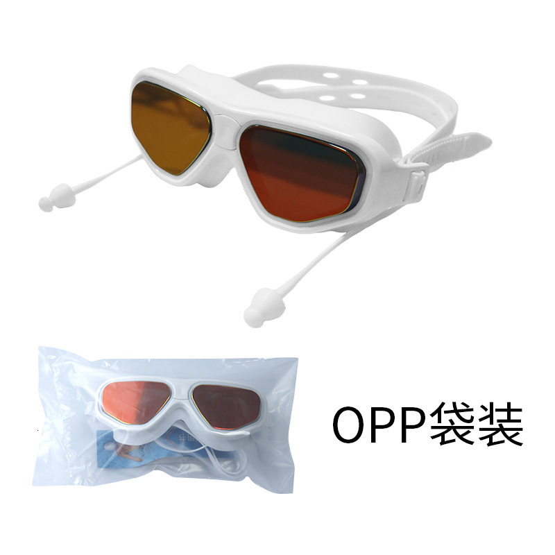 Colorful Coated Anti-Fog HD Non-Tightening Simple Fashion Style Non-Prescription Electroplated Swimming Goggles Factory