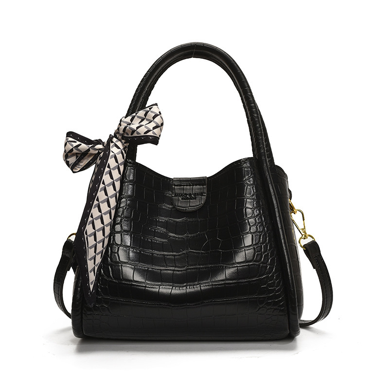 designer High-end Stone Pattern Handbag Bucket Bag for Women 2025 New Niche Commuter Versatile Casual Shoulder Crossbody Bag