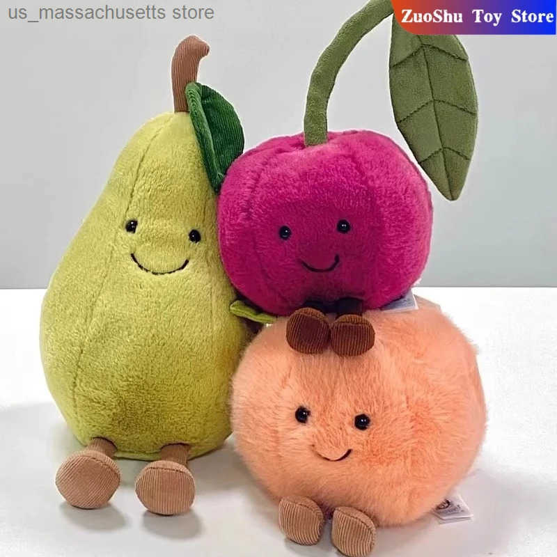 Cherry Peach Pear Plush Doll Stuffed Doll Cute Fun Shop Soothing The Doll Decor Valentines Festival Birthday Gift y250604D50V