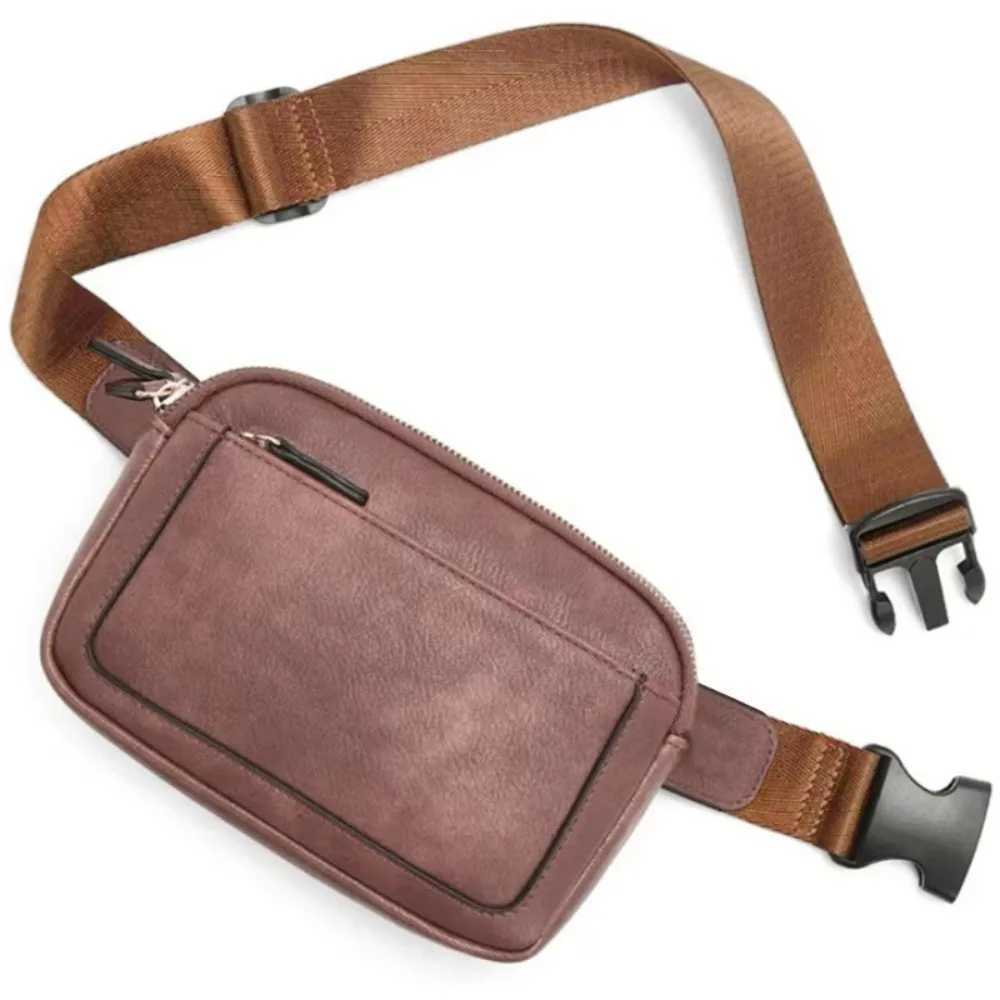Korean Style Womens Fanny Pack PU Leather Adjustable Strap Women Waist Bag Card Pocket Clutch Bag Crossbody Chest Bag Outdoor W250604