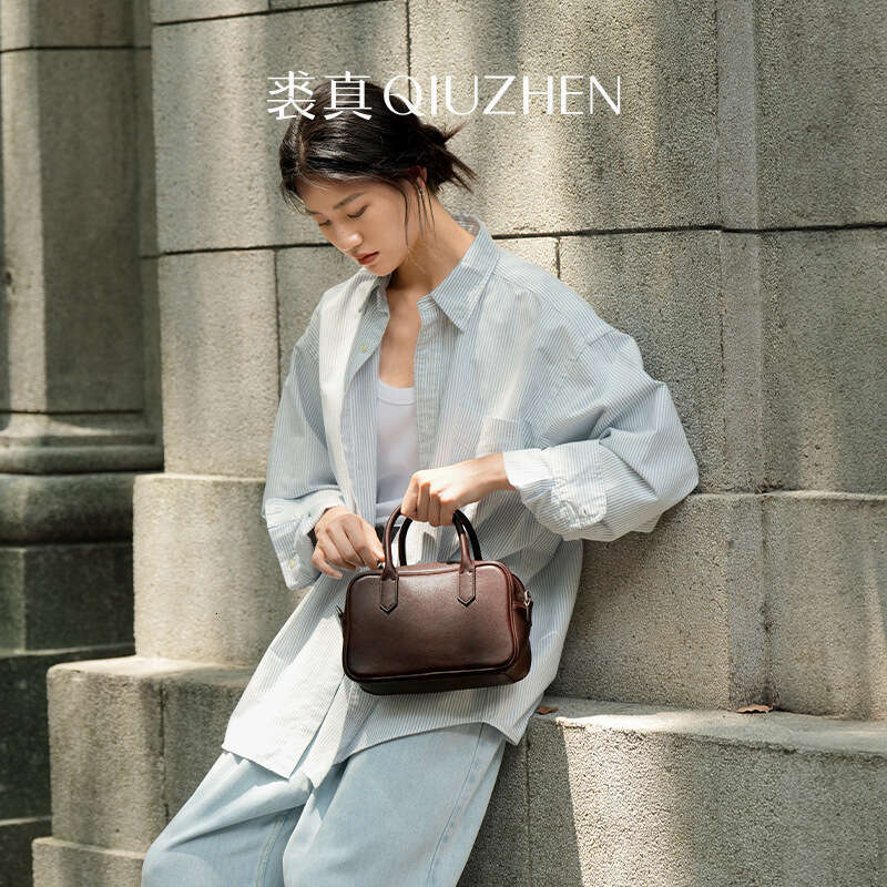 Women's Bags Designer Qiu Zhen And Narrow Series - Wide Top Layer Vegetable Tanned Leather Fashion Casual Crossbody Single Shoulder Handbag Bowli