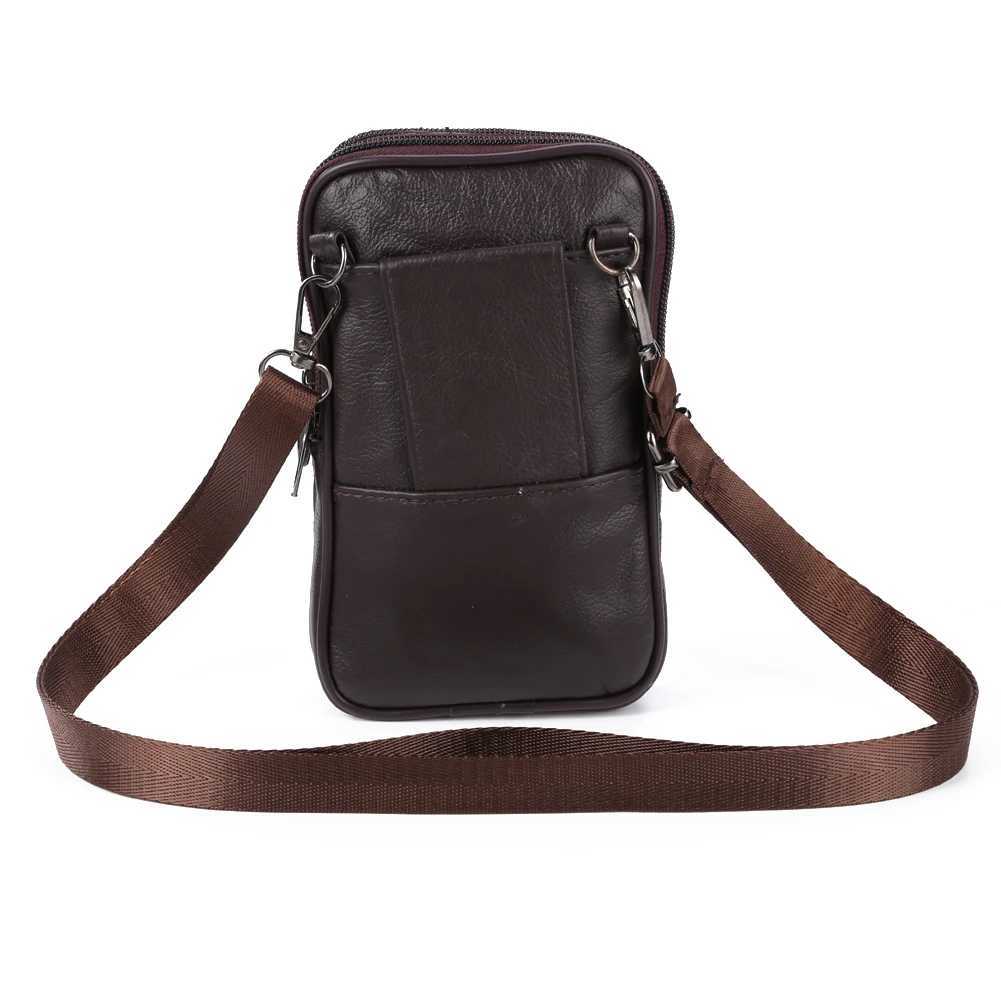 Fashion Mini Waist Bags Wallet Vintage Men Cow Leather Pure Card Coin Clutch Waist Bag Wallets Purse Mini W250604