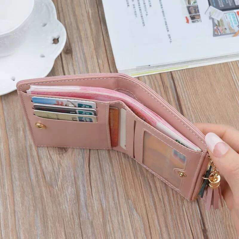 New Arrival Wallet Short Women Zipper Patchwork Fashion Panelled Wallets Trendy Coin Purse Card Holder Leather