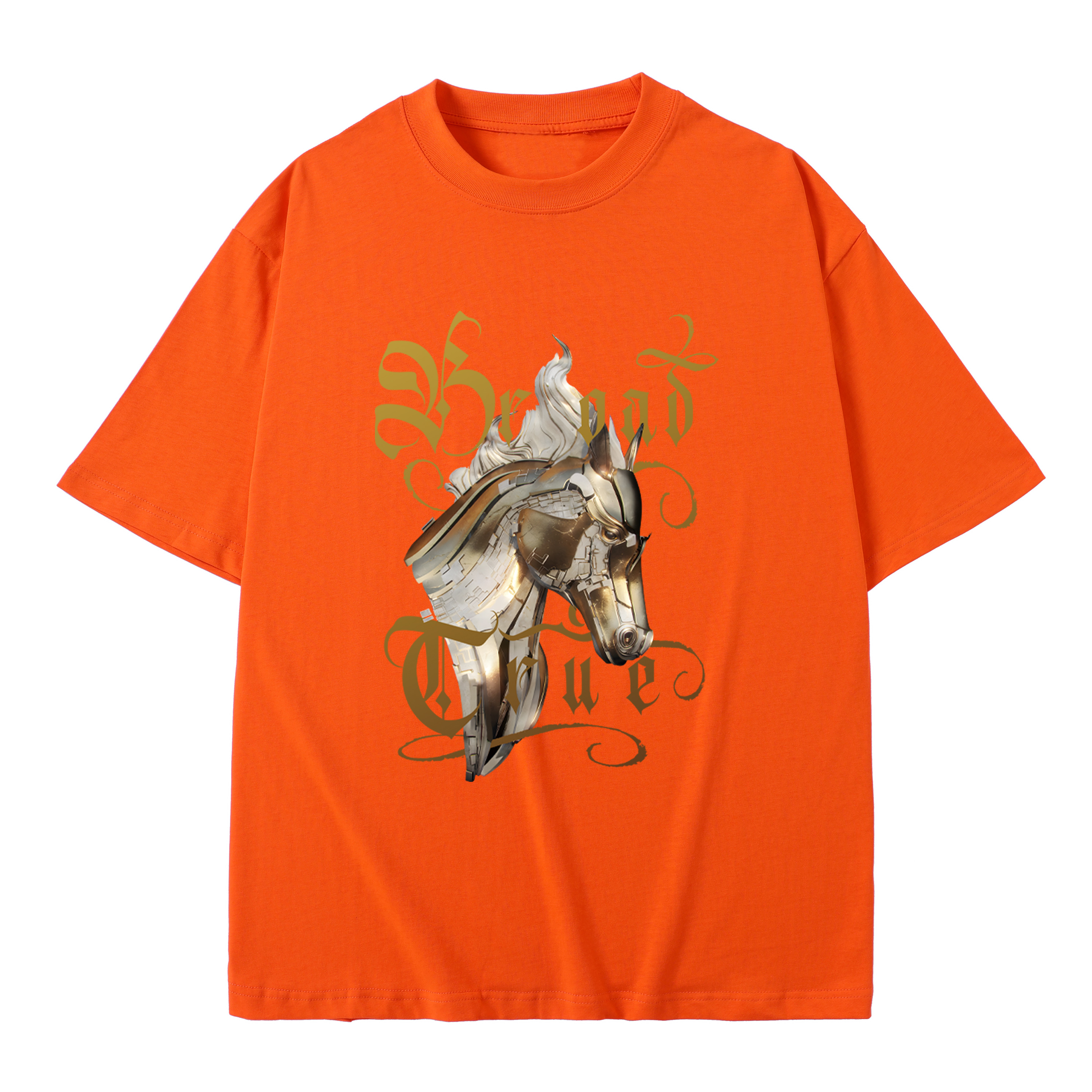 T-shirt men's top designer cotton T-shirt Silver the knight short sleeved clothing high-quality fashionable T-shirt BROADTRUE