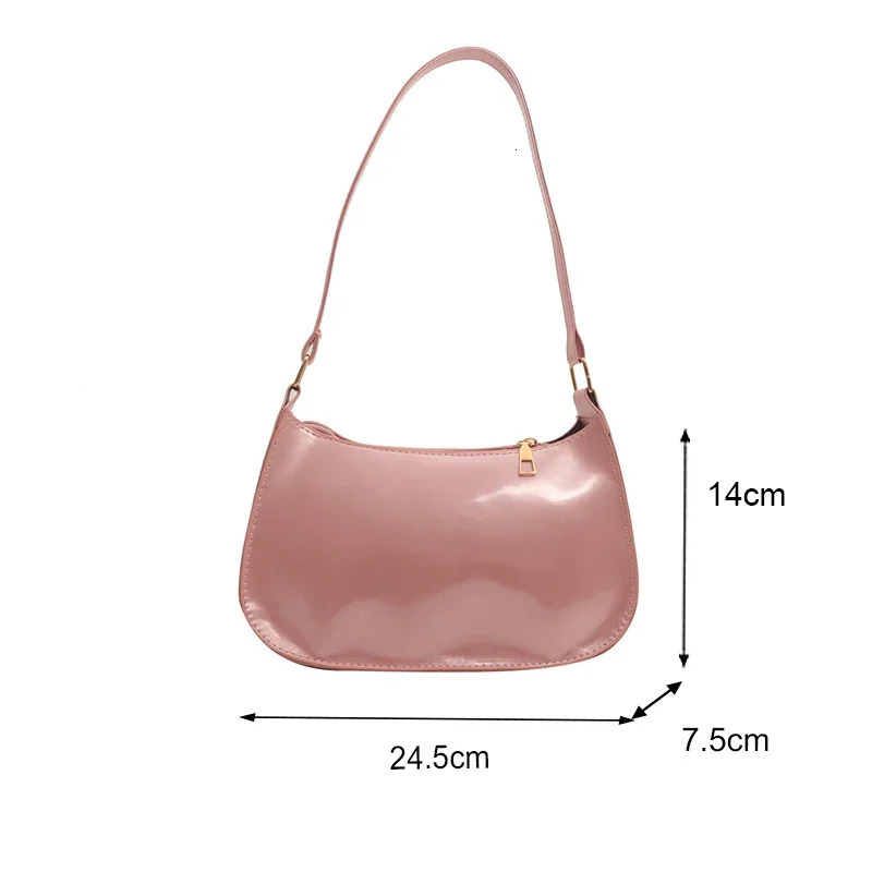 Retro Solid Color PU Leather Shoulder Bag Fashion Womens Handbags Casual Hobos Underarm Bag Suitable for Daily Use 250530