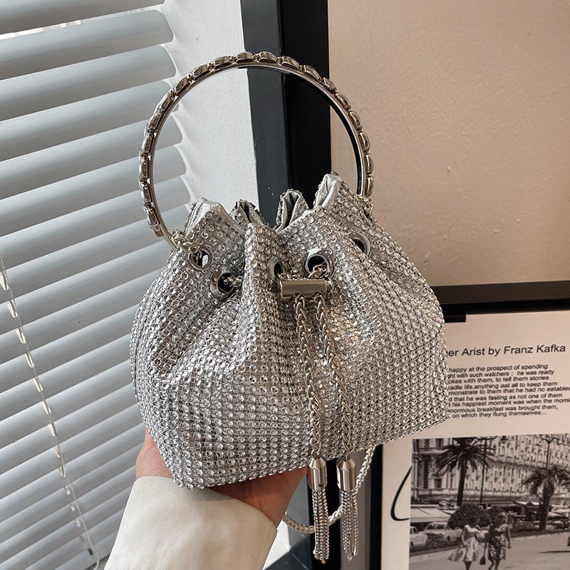 Texture fashion French Shoulder Bag fashion Diamond Inlaid Handbag Women s Autumn New Chain Designer Women s Fashion Crossbody Bag