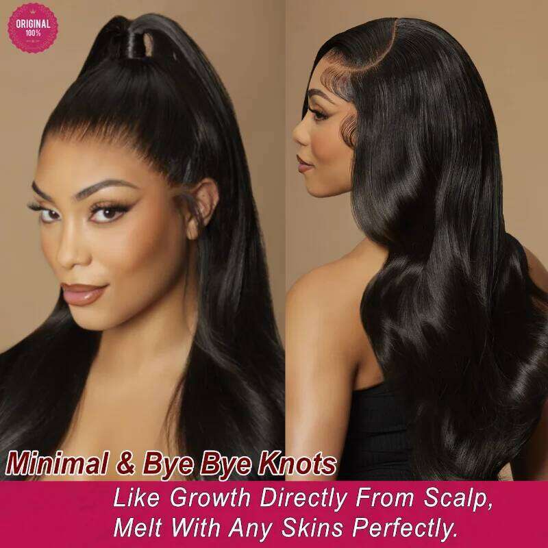 Beautyforever 3D Body Wave 7x5 Bye KNOTS Glueless Ready To Wear Brazilian Human Hair Wig Fits All Size Heads
