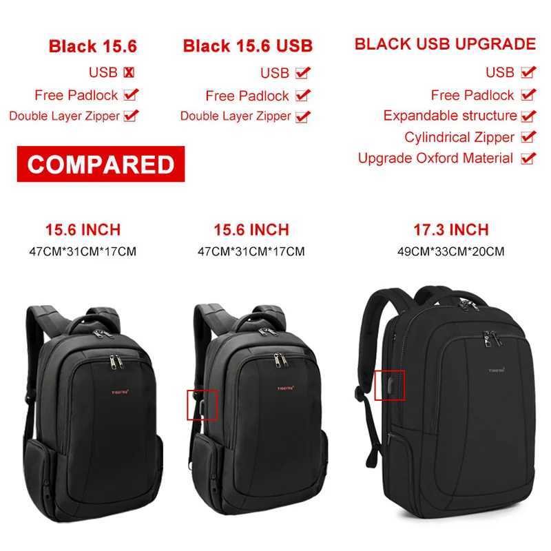 Tigernu Men Backpack 14 15.6 17.3inch Laptop Backpack Bags For Men Anti Theft Bags School Backpack Male Travel Backpack KnapsackW250603