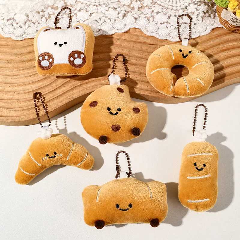 Cute Bread Plush Dolls Small Pendants Bags Pendants Backpacks Accessories Keychains Couple Dolls W250604