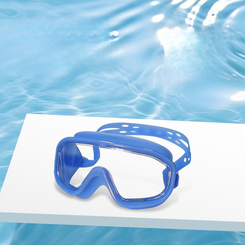 Waterproof Anti-Fog HD Adult and Children Large Frame Silicone Swimming Goggles Set