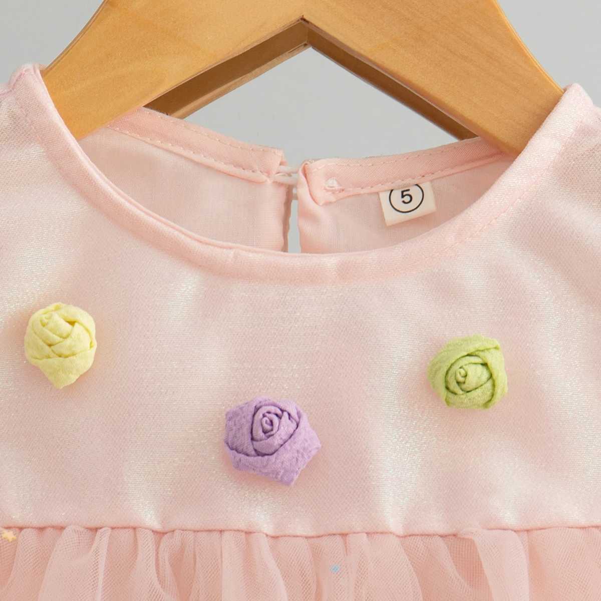 Baby Girl Princess Dress Summer White Gauze Dress for Kids Wedding Flower Flying Sleeve Girl Dress R250530