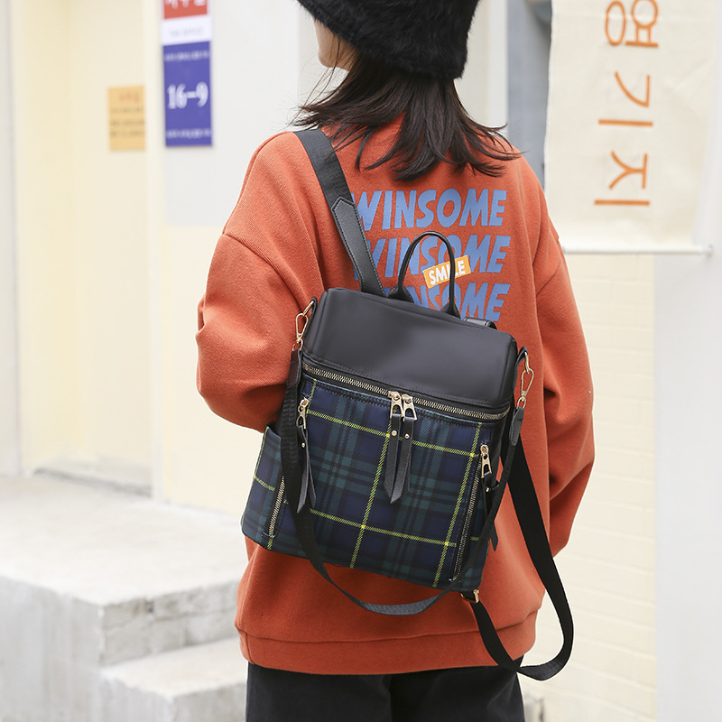 Free Shipping Elephant Print Oxford Cloth Outdoors Backpack For Women Casual Multi-functional Bag Designer Bag Ethnic Style Student Shoulder And Cross