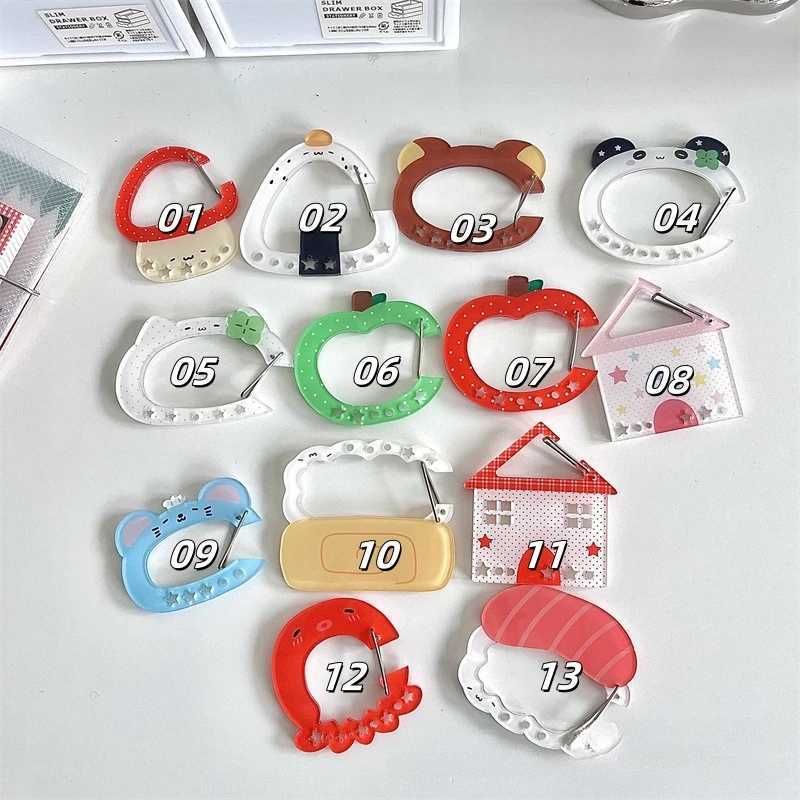Kawaii Illustration trinkets keychain bag charms Acrylic pendant decoration Carabiner Backpack Pendant Handbook Decoration Gifts W250604