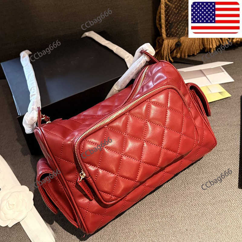 Designer bag Vintage Camera Bag Women Designer Makeup Cosmetic Shoulder Bag Luxury Lambskin Leather Plaid with Gold Crossbody Handbag Zipper Vanity Purse Sacoche 2