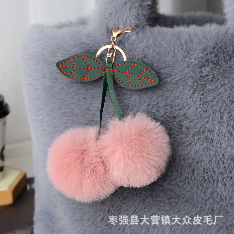 TikTok Plush Furry Handheld Tote Large Capacity Fluffy Shoulder College Student Class Bag