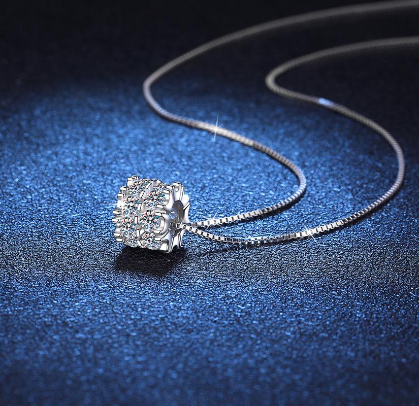 Sophisticated Womens Fashion Piece Radiant Moissanite Earring Set in High-Purity Sterling Silver