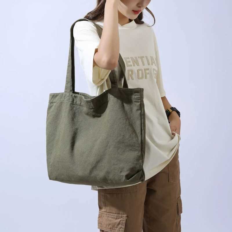 Shopping Shoulder Bag Large Capacity Women girl Versatile Canvas Tote Bag FAshion Casual Bag Shopper HandbagXJ250604