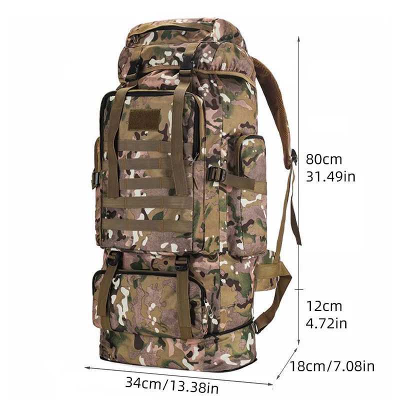 100L Outdoor Camping Backpack Hiking Bag Mens Large Capacity Storage Bag Multifunctional Travel Outdoor Luggage Climbing Bag W250603