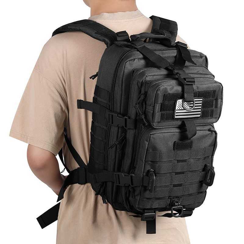 Oulylan Mens Outdoor Sports Waterproof Backpack Hiking Bag Camping MOLLE Expansion Tactical Shoulder Backpack W250603