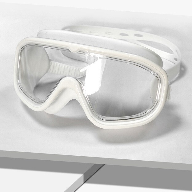Waterproof Anti-Fog HD Adult and Children Large Frame Silicone Swimming Goggles Set