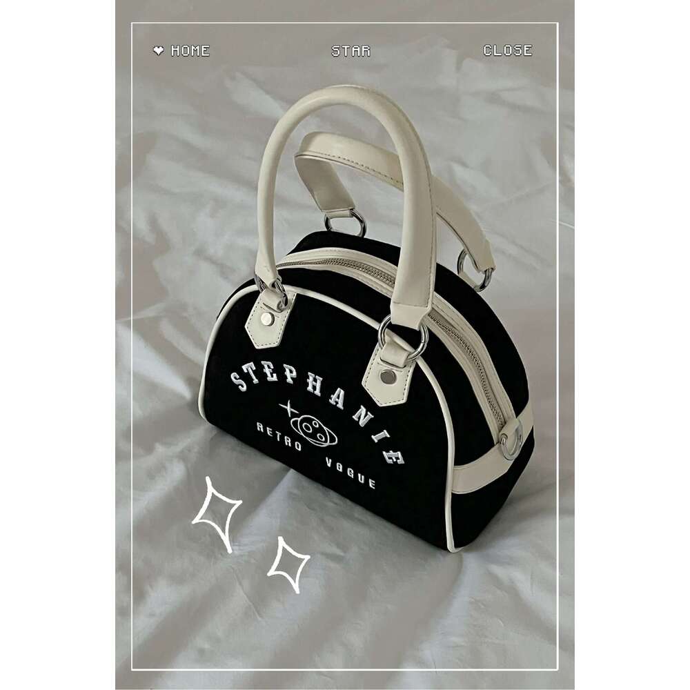 Vintage American Style Handheld Baseball Mid-Century High-End Sweet Cool Boston Single Shoulder Crossbody Bag, 2025 New Elegant Unique Design