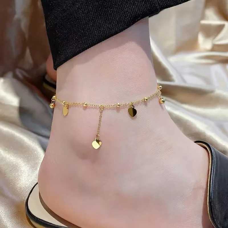 Love Heart Tassel Anklet for Women Delicate Pendant Anklet Bracelet Fashion Summer Jewelry Gifts W250604
