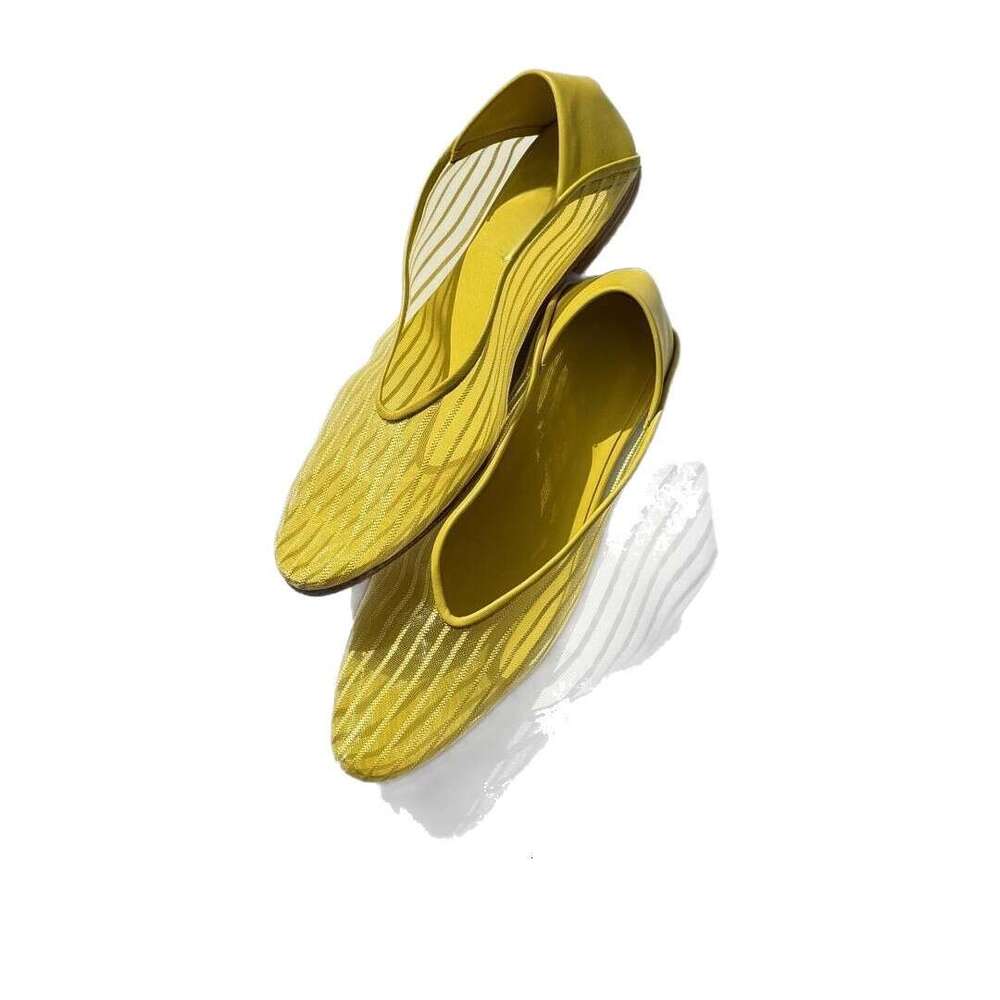 Sheepskin Version Niche Style Pointed Toe Mesh Flat Mary Jane for Women 2025 New Versatile Outdoor Single Shoes