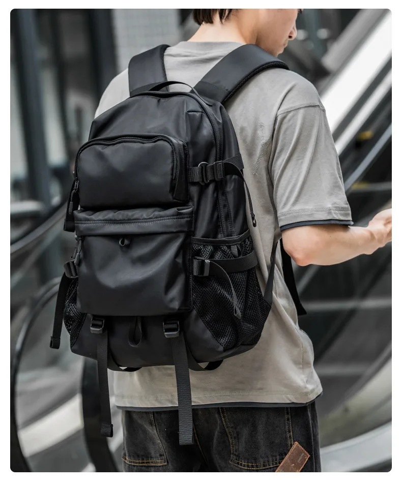 Sell Well Casual Street Style Male Backpack Large Capacity 17inch Laptop Travel BackPack Tiding University College Schoolbag 250530