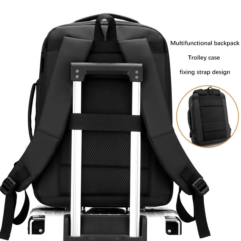 17 Inch Business Laptop Backpack Waterproof Notebook For Men School Book Bag Expandable Multifunction USB Charging Man Backpacks 250530