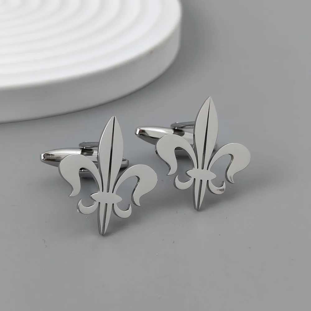 Silver retro baroque hollow gold-plated cufflinks black French shirt cuff accessories matching with mens suits W250606