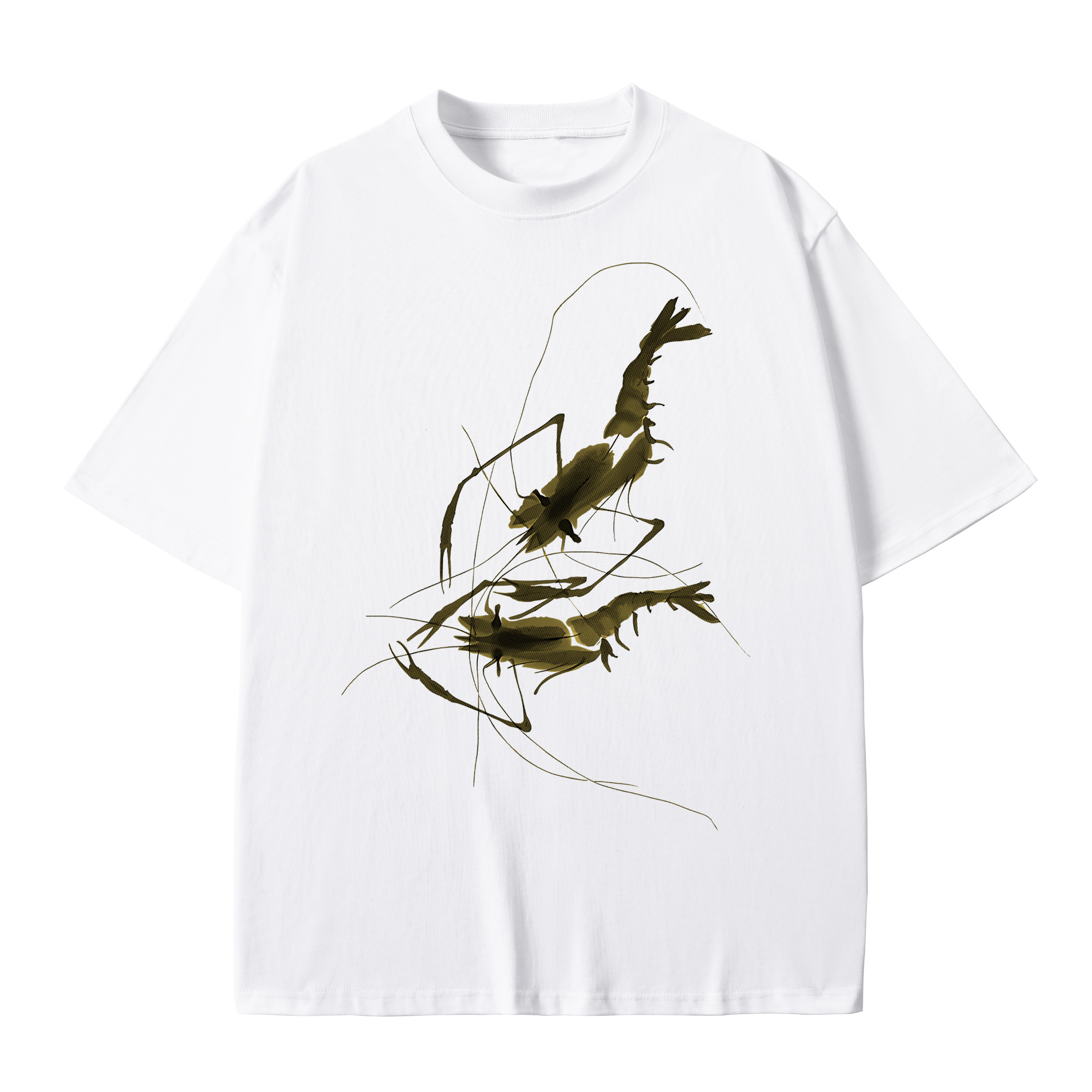 T-shirt men's top designer cotton T-shirt Silver the golden crayfish short sleeved clothing high-quality fashionable T-shirt BROADTRUE