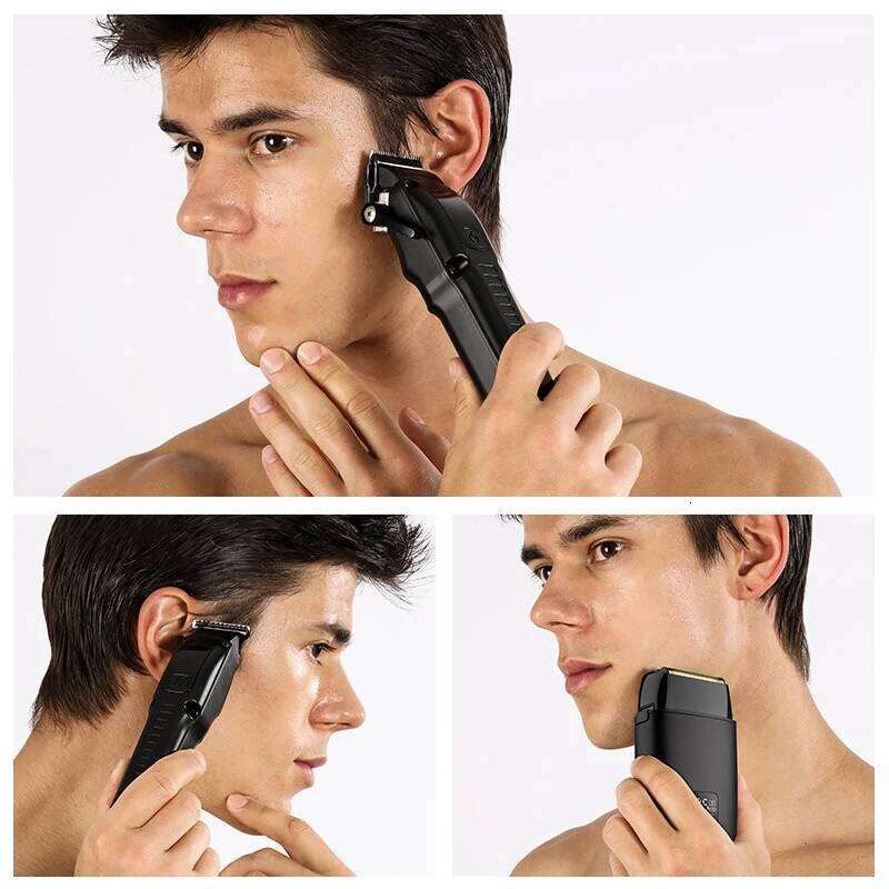 RESUXI 977 New 8500Rpm Professional Clipper + Electric Set For Barber Men's Trimmer Shaver Hair Cutting Hine