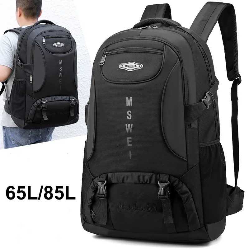65L 85L Men Hiking Backpack Outdoor Large Capacity Waterproof Camping Mountain Climbing Backpack Travel Luggage Bag Rucksack W250603