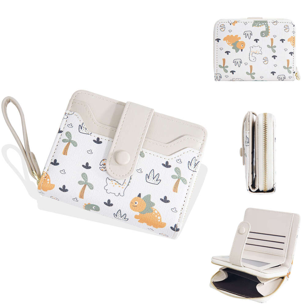New Baellerry for Women Cartoon Print Short Multi-Card Slot Zipper Wallet High-End Coin Purse