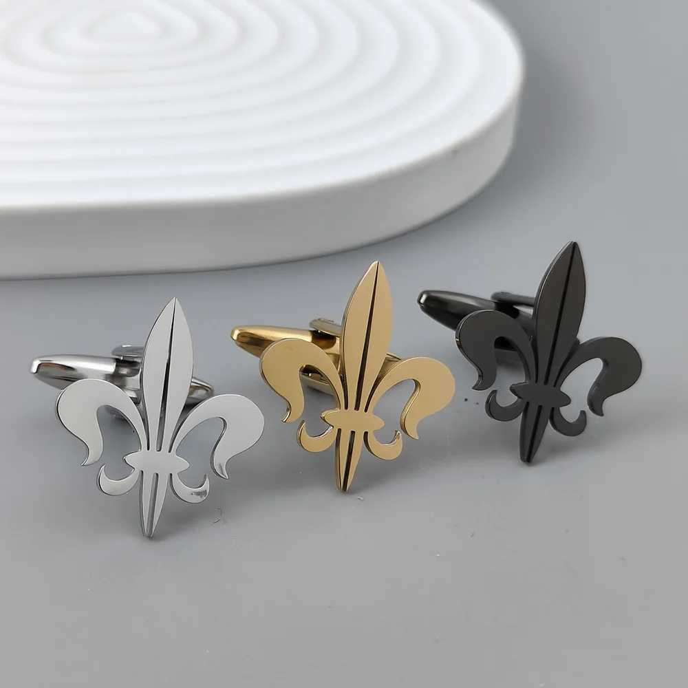 Silver retro baroque hollow gold-plated cufflinks black French shirt cuff accessories matching with mens suits W250606