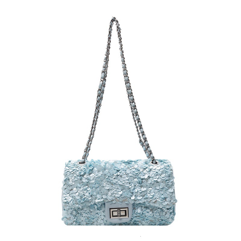 Unique Designer Chain Handbag Shoulder Bag Free Shipping 2025 Spring Summer Shopping Bag New Vintage Casual Versatile Sequin Underarm Bag For Women