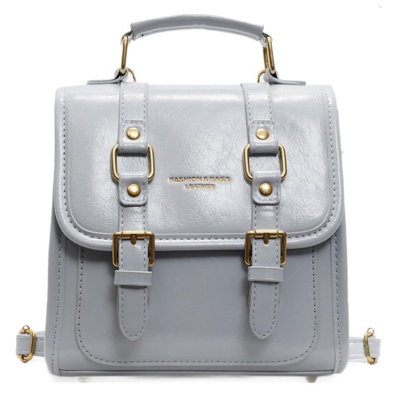 designer Korean Style Sweet Soft Leather Backpack for Women 2025 New Fashionable Handbag High-end Commuter Small Backpack