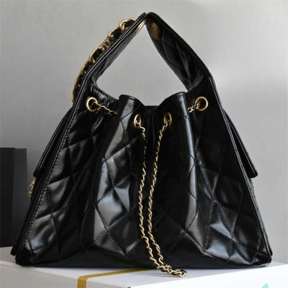 Hobo designer bag 25c tote bag 25s underarm bag luxury bag top mirror quality handbags shoulder bag 30cm 40cm oilwax calfskin chain hippie bags bucket bag with gift box