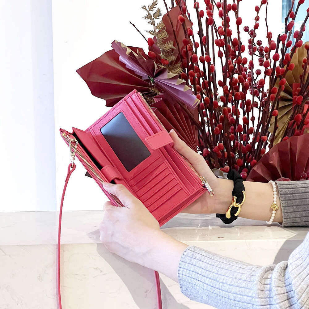 Long Women's Genuine Leather Multi-Card Slot Large Capacity Real Top Layer Cowhide Chain Card Holder Wallet