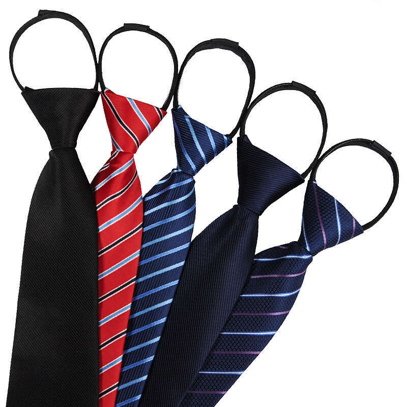 lazy zipper tie mens formal business professional easy pull 8c suit blue groom wedding