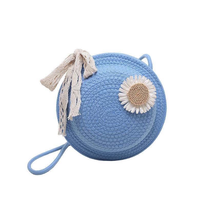 New fashion niche design multifunctional woven crossbody bag small round bag designer women's floral shoulder bag handbag