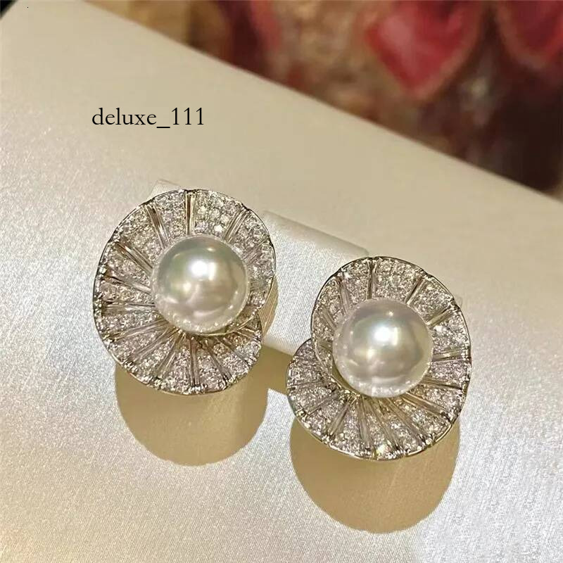 Choucong Brand Handmade Stud Earrings Jewelry Sterling Sier Pearl CZ Dia Party Personality Gorgeous Women Scallop Sweet Cute Earring Gift