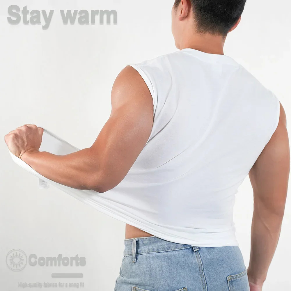 2025 Men Sportwear Muscle Vest Running Sports Cotton Sleeveless T Shirt O-neck Plain Tank Top Bodybuilding Fitness Clothing 250604