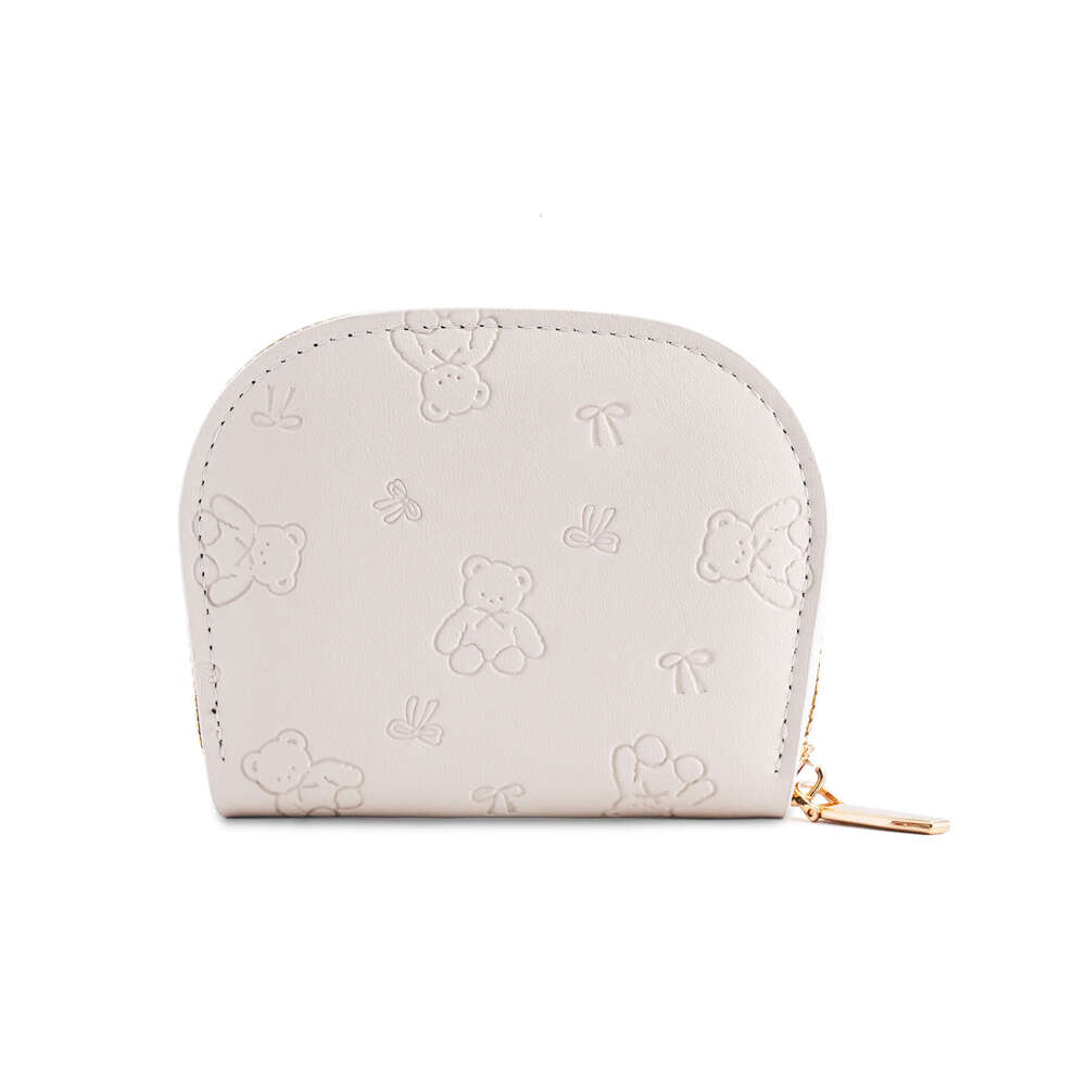 New Cartoon Short Coin Purse Cute Student Simple Embossed Niche Design Holder Women Multi-Card Slot Card Bag